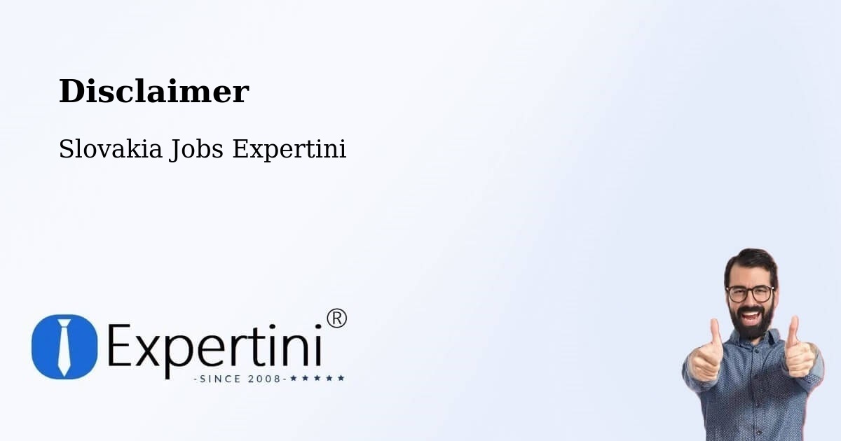 Disclaimer – Trstená - Slovakia Jobs Expertini